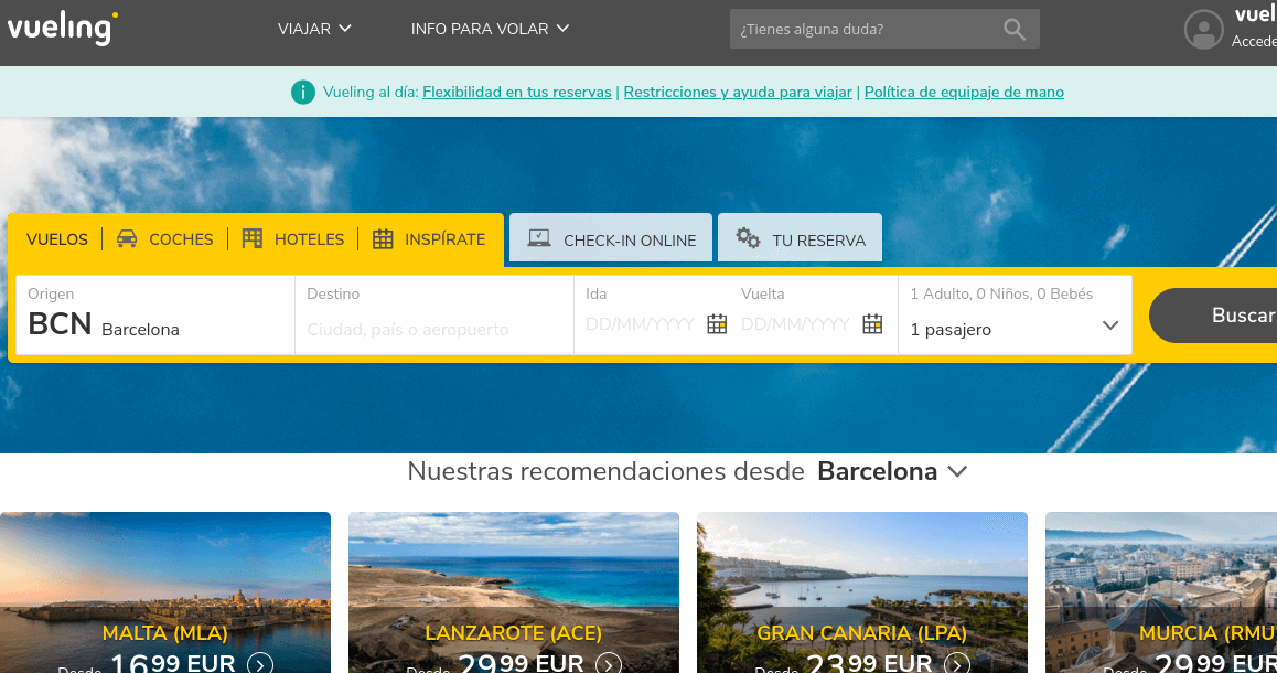 Vueling 伏林航空 評價推薦、折扣碼、優惠券相關情報